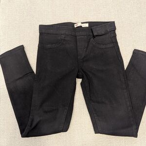 Levi's Girls Mid Rise Black Stretch pull on jeggings for kids, size 8 - NWOT